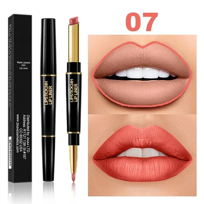 2-in-1 Waterproof Lipstick + Lip Liner