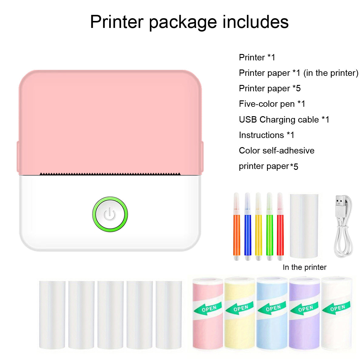 Inkless Thermal Printer