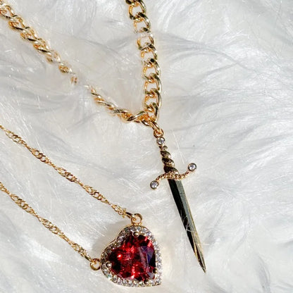 Heart & Sword Necklace