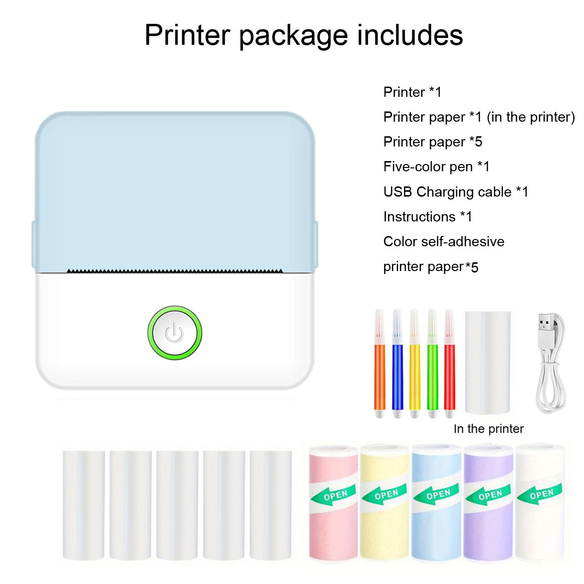 Inkless Thermal Printer