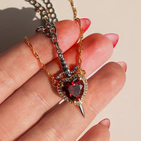 Heart & Sword Necklace