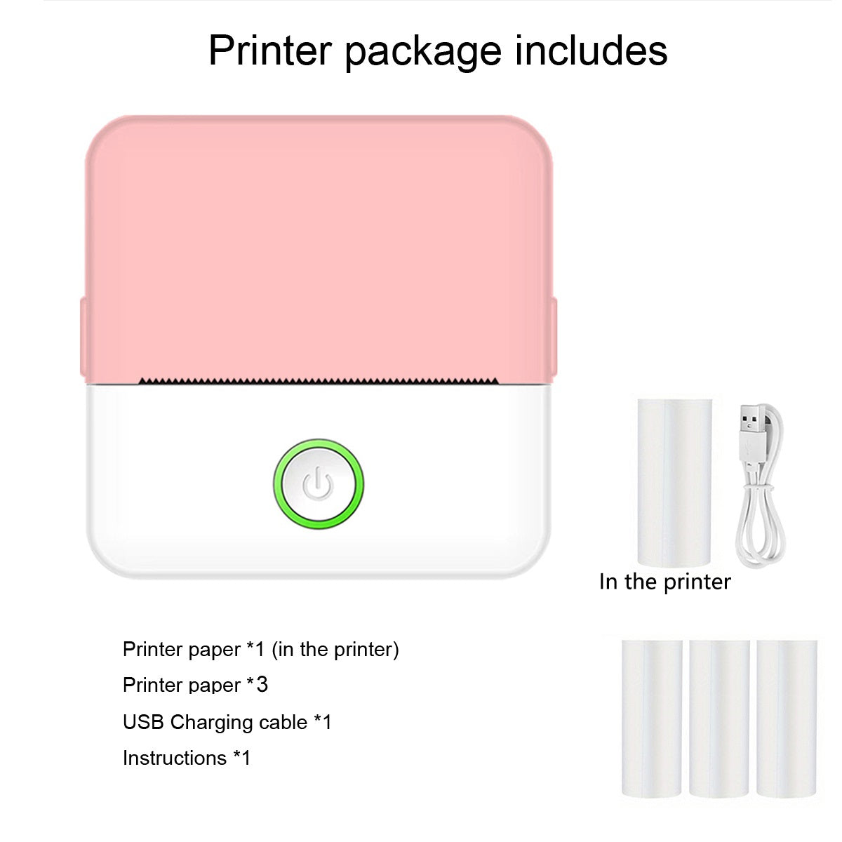 Inkless Thermal Printer