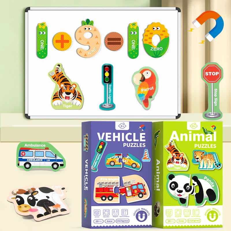 Animal shaped magnetic alphabet