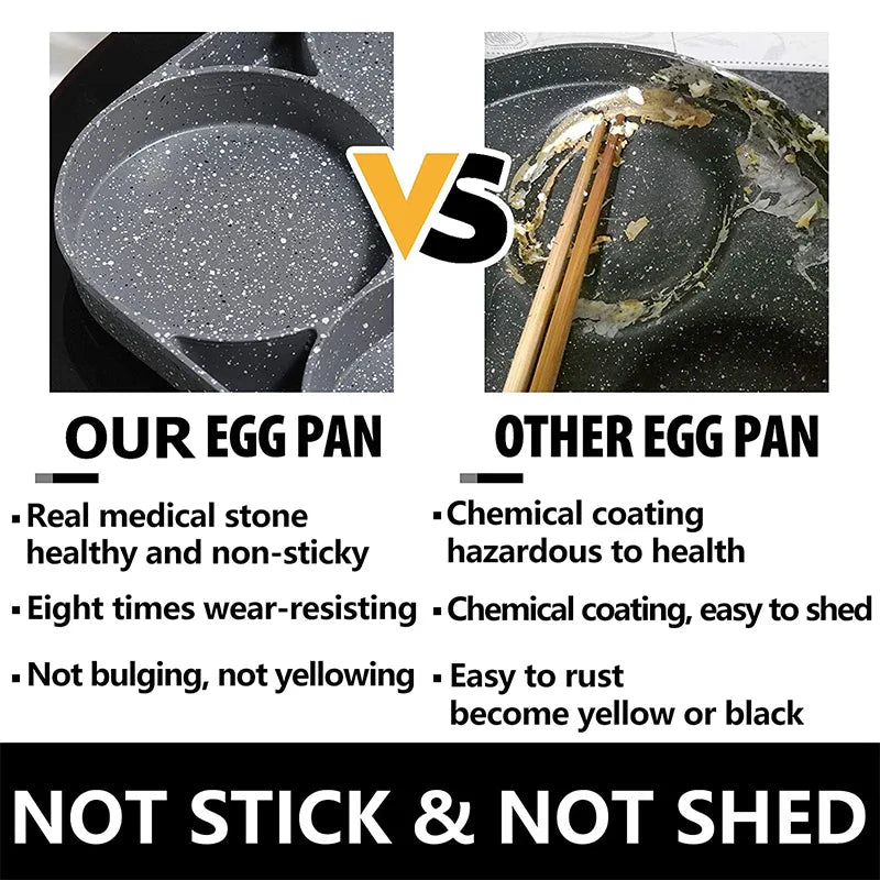 4-Hole Egg and Pancake Frying Pan