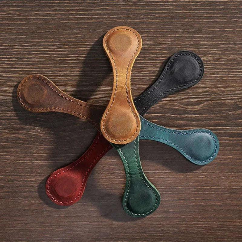 Magnetic Leather Bookmark