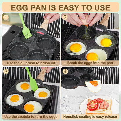 4-Hole Egg and Pancake Frying Pan