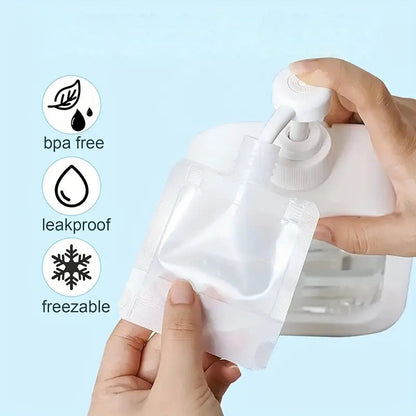 Portable Liquid Cosmetics Reffilable Squeeze Pouch