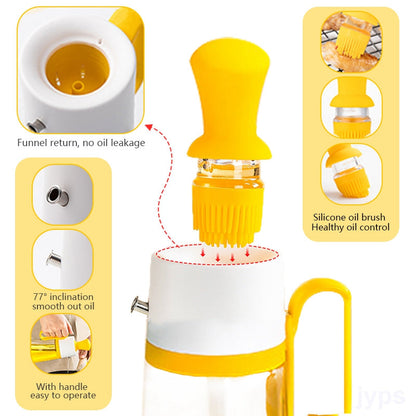 Oil Dispenser Bottle with Silicone Brush