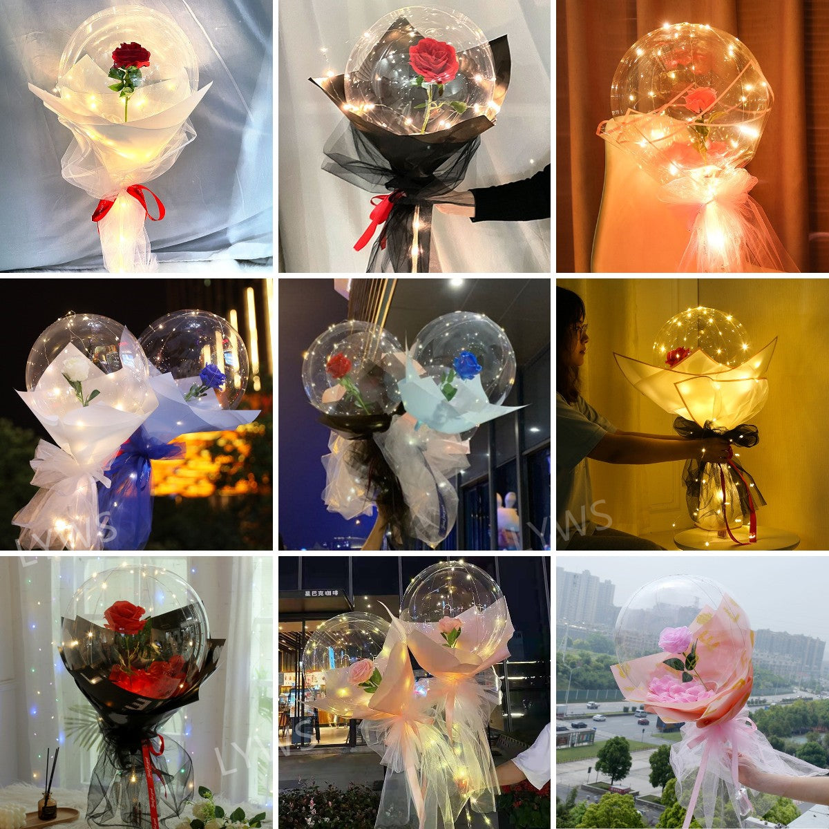 Luminous Rose Balloon