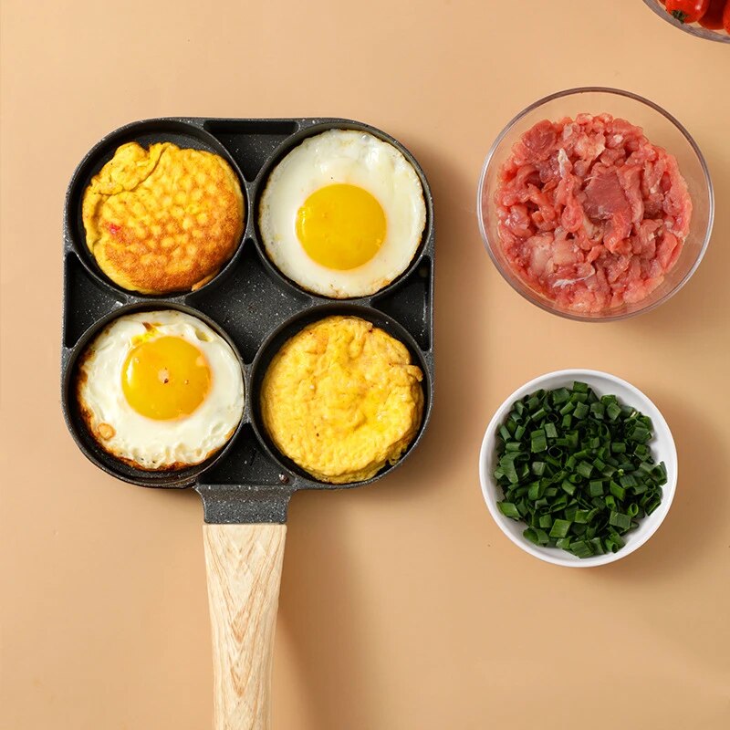 4-Hole Egg and Pancake Frying Pan