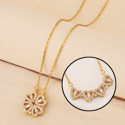 Four-Heart Clover Necklace